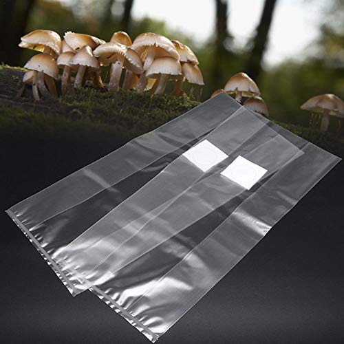kitabetty Sac De Culture De Champignons, 10/20/50PCS Sac De Culture De Champignon Comestible Sac De Plantation Horticole Sac Respirant Résistant Aux Hautes Températures en PVC, 10 × 20 '' Cover