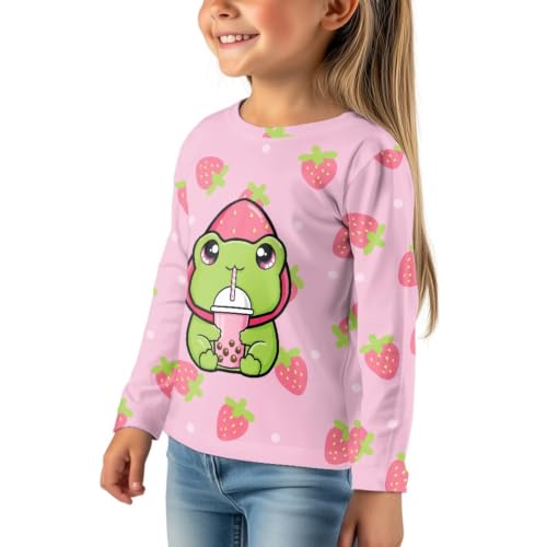 Image of WELLFLYHOM Long Sleeve T-Shirt for Boys Girls 3-16 Years Old Tee Tops Crewneck Pullover Shirts Fall Outfits