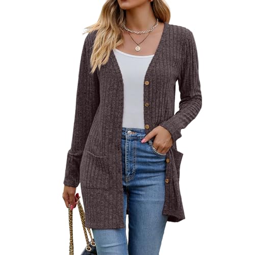 Image of Witsmile Womens 2026 Spring Fashion Cardigan Lightweight Soft Knit Long Top