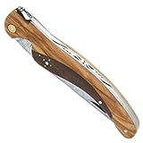 ⭐Couteau laguiole oiseau damas en olivier et bois de palissandre