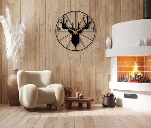 Image of Morden Metal Wall Clock for Living Room, Bedroom, Office, Kitchen, Stylish Wall Clock for Home and Hall, Designer Big Size Modern (DA-237, 40 CM)