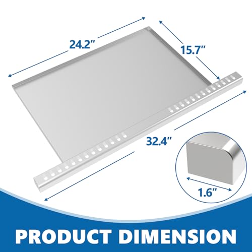 Image of SafBbcue Grease Tray for Blaze 40 inch 5-Burner, Stainless Steel | Direct replacement for Blaze 40 inch 5-Burner, Fits Traditional & LTE grills, Rust-proof, easy clean, fire-resistant