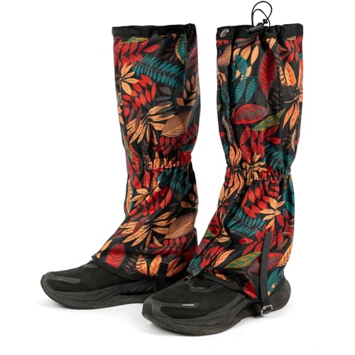 likloks Adjustable Leg Gaiters for Men & Women - Lightweight & Waterproof - Hiking Boots Gators for Snow, Trail, Trekking, Hunting, Climbing, L-XL