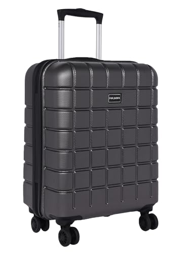FUR-JADEN-Empower-55CM-Cabin-Size-Hardside-Polycarbonate-Trolley-Suitcase-Luggage-8-Wheels360-Rotation-Number-Lock-Telescopic-Trolley-Handle-Small-Grey