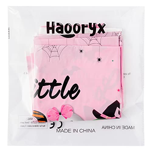 Haooryx 3 Pack Little Boo Table Covers Halloween Party Decoration Supplies, Plastic Rectangle Tablecloth Disposable Tablecover For Little Boo Theme Party Kids Birthday Baby Shower Decor, 108 X 54 Inch #TOP7
