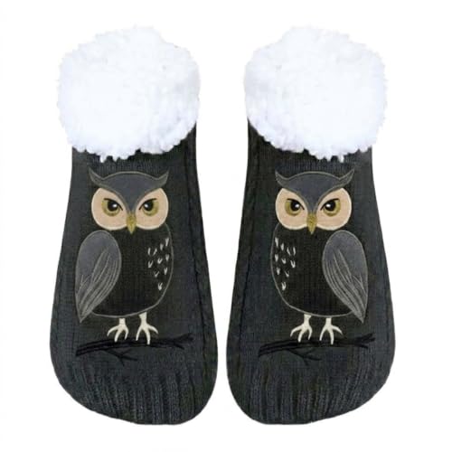 Image of ZYZX Cute Animal Slipper Socks for Women with Grips,Fuzzy Socks Indoor