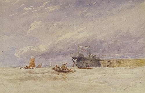 Affiche Toile sur la Medway de David Cox Impression d'Art Pour Décoration Murale 60x90cm