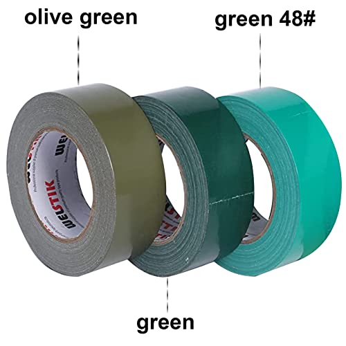 Welstik Professional Duct Tape 3 Pack,1.88" X 30 Yd Waterproof Tape Fabric Coloured Gaffer Tape For Repairs, Diy, Crafts, Indoor And Outdoor Use,Olive Green #TOP1