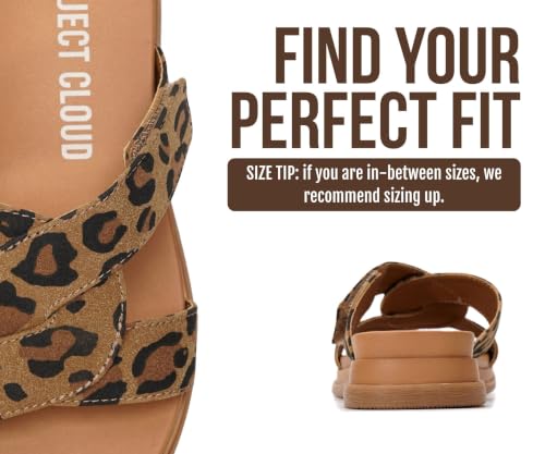 Image of Project Cloud Wedge Sandals for Women 2026 - Comfortable Soft & Plush Insole Strappy Womens Sandals with Lightweight and Non-Slip Durable Outsole