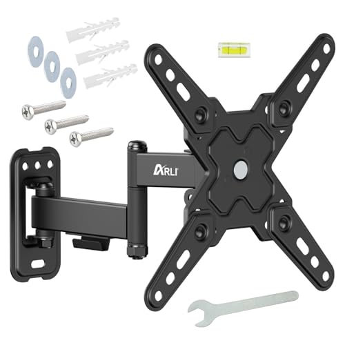 ARLI Soporte de pared para TV de 13 a 42 pulgadas, orientable e inclinable, soporte VESA extensible y giratorio, distancia a la pared de 66 – 274 mm, soporte universal de pared para televisores LED