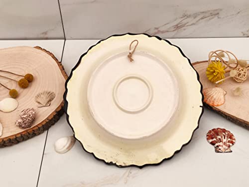 Ayennur Turkish Decorative Plate 9.85"(25Cm) Handmade Ceramic Ornament For Home&Office Wall Hanging Decor #TOP4