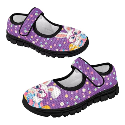 Girl's Easter Pattern Running Shoes Soft Dress Shoes Non Slip Fashion Casual Shoes Breathable Mesh Walking Shoes4