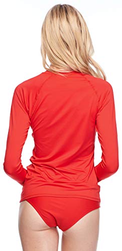 Image of Body Glove Women's Smoothies Sleek Solid Long Sleeve Rashguard with UPF 50+