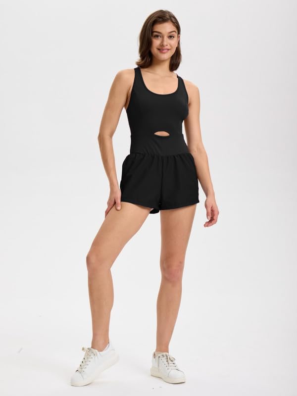 Tuta Intera Donna Estiva Sexy Senza Maniche Spaghetti Strap Tute Elegante Gamba Larga Jumpsuit Casual Corta Completi Palestra con Tasche