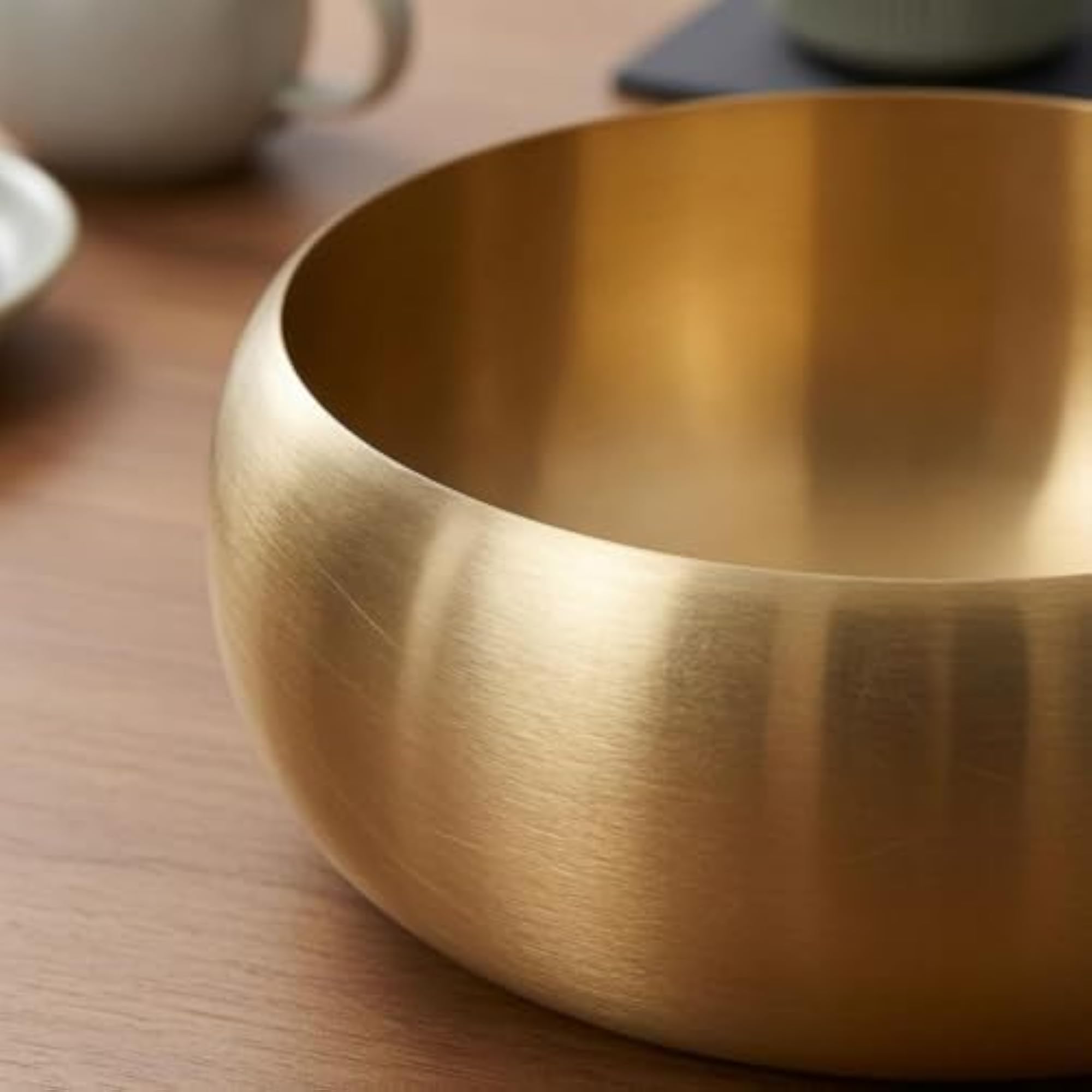 Brushed Gold Tea Wash Bowl, Polished Surface