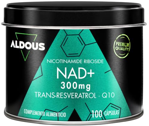 NAD + 100% con Niacinamida, Resveratrol, Q10-100 días- Energia, Anti Edad
