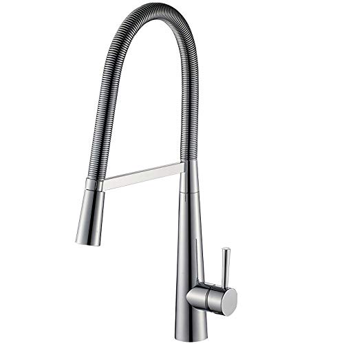 Robinet de cuisine extensible avec ressort universel rotatif