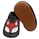 Mejale Baby Lauflernschuhe Weiche Leder Krabbelschuhe Babyschuhe Jungen Mädchen Kleinkind Babyhausschuhe Rutschfesten Gummisohlen(Schwarzer Fuchs,12-18 Monat,L)