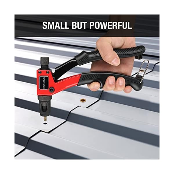 NEXTACK Rivet Nut Tool Rivet Nut Kit with a Step Drill Bit & 80 Nutserts for One-Handed in Tight Space, 8" Rivnut Tool Setter with 8 Mandrels Incl. 6-32 & 8-32 in Organized Carrying Case NT600 - Image 5