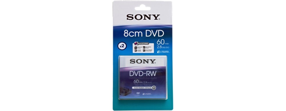 Sony DVD-RW 8 cm 2,8 Go 60 mn Enregistrable réinscriptible 2DMW60A/BLI