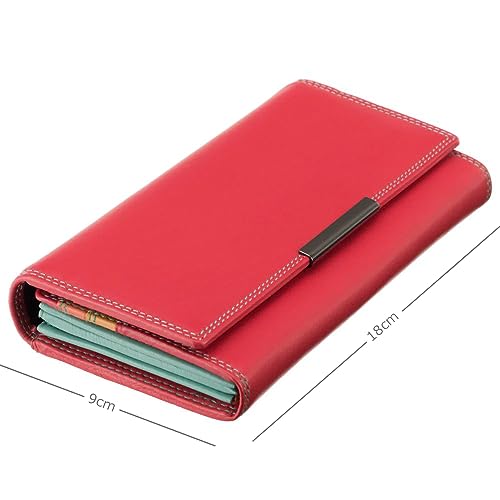 VISCONTI RIO 11 Ladies Large Soft Leather Wallet Purse Clutch (Red/Rhumba)4