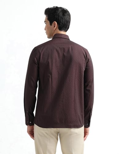 Image of Arrow Checked Slim Fit Mens Formal Shirt - Cotton, Breathable & Comfortable, Full Sleeves Shirts for Men