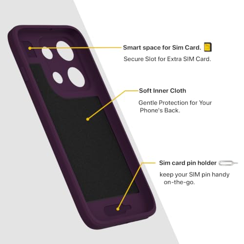 Image of Pikkme Back Cover for Oppo Reno16 Pro 5G Soft Matte Silicone Mag-Safe Design (Mag-Safe Not Support) Camera Protection | Slim Fit Bumper Cover (Purple)