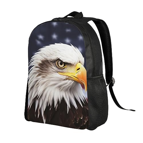 Mochila impermeable con diseño de águila negra ligera miniatura 2