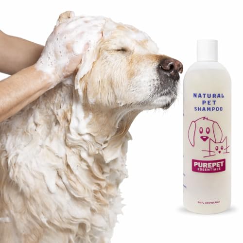 PurePet Essentials Lavender Scent Dog Shampoo for All Pets & Puppies - Natural, Soothing, and Effective 16 0z