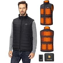 Mens Heated Vest with Battery Pack Included 16000mAh 7.4V, Warming Heated Vest for Men, Electric Heating Vests for Cycling