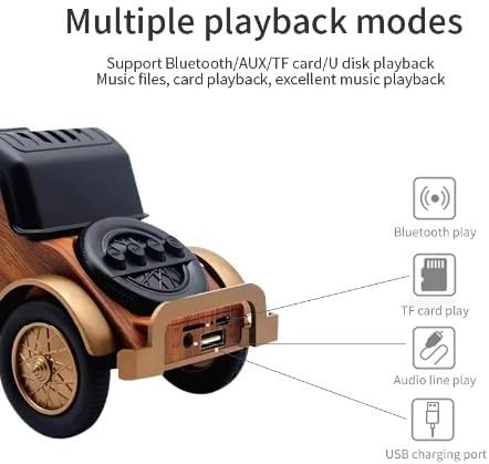 Retro Bluetooth Speaker with FM Radio – Vintage Portable Wireless Speaker for Car, Home & Outdoor Use