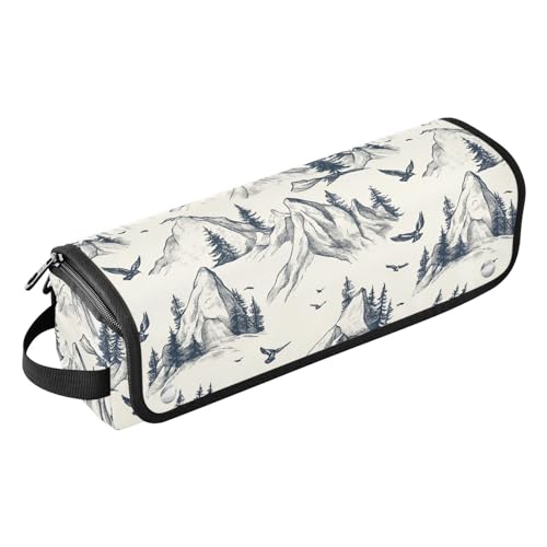 Bolso organizador de viaje CWUPZAY para herramientas de cabello resistente al calor con estampado de pinos marmoleados miniatura 1