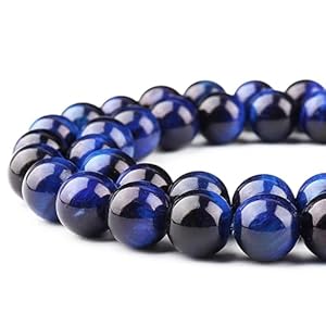 DIQIO Lapislazuli-Tigeraugen Perlen 8 mm (44-47 Stück)