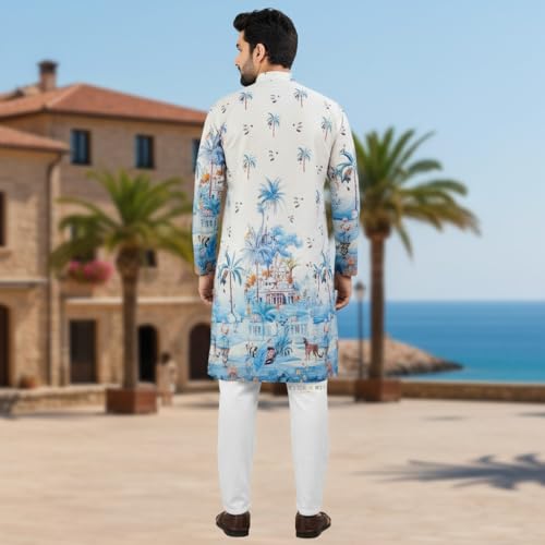 Image of Men's Traditional Kurta for Men | Ethnic Wear Kurta for Festive, Wedding & Casual Occasion | Stylish Regular Fit Kurta for Men