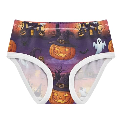 Halloween Carved Pumpkins Toddler Cotton Underwear, Kids Underwear, 2T–8 Years