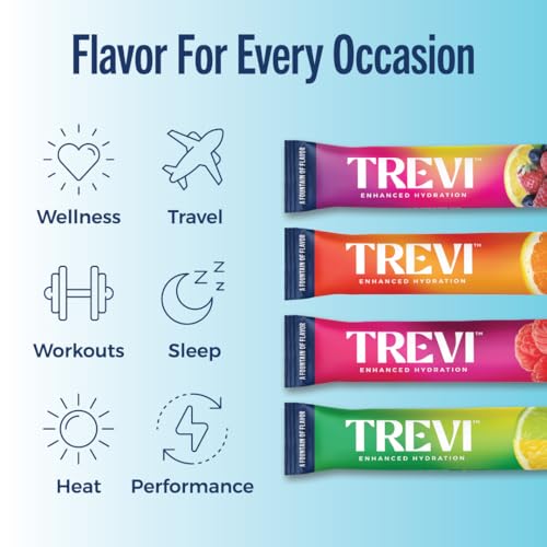 TREVI Everyday Sugar Free Electrolytes – 28 Stick Variety Pack (Berry, Lemon Lime, Raspberry, Orange) — view 7