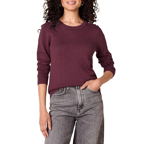 Image of Amazon Essentials Women's Lightweight Soft Crewneck Sweater, 100% Cotton, Plus