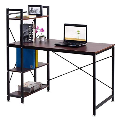 ORAF H-Shaped Desk Corner Computer Desk, PC Laptop Home Office Desk, Modern Style