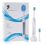 PureRadiance LED Whitening Electric Toothbrush – Waterproof, Sonic Brush with 6 LED Lights for Whitening, Soft Bristles, Rechargeable, Travel Case Included – Ideal Electric Toothbrush for Adults