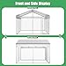 HITTITE Extra Large Outdoor Dog Kennel, 10x10x6.56ft Anti-Rust Dog Kennel Outside with Roof, Galvanized Chain Link Dog Runs for Outside with Secure Lock