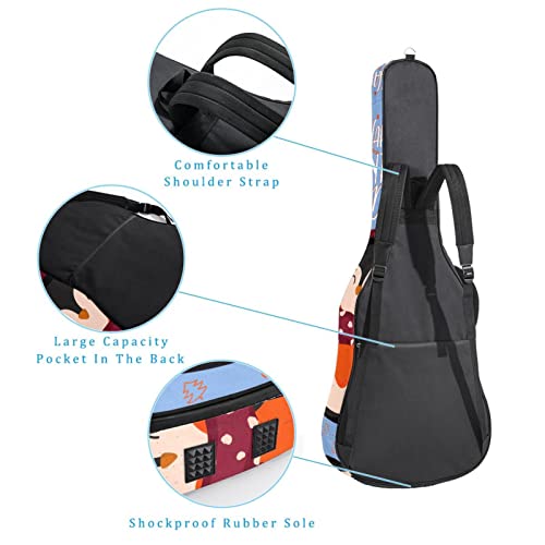 Housse de guitare en tissu Oxford imperméable avec motif pingouin et écharpe avec bandoulière réglable - Les Beatles, Paul McCartney, John Lennon, RIngo Starr, George Harrison Housse de guitare en tissu Oxford imperméable avec motif pingouin et écharpe avec bandoulière réglable – Image 4