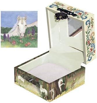 Enchantmints Unicorn Jewelry Box Mom and Baby Tiny Treasure Chest with Mirror
