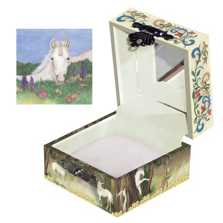 Enchantmints Unicorn Jewelry Box Mom and Baby Tiny Treasure Chest with Mirror
