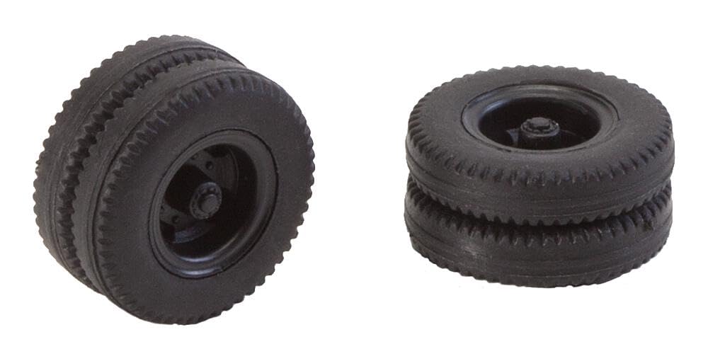 Faller Car System 163102 - H0 2 Complete Wheels (Twin) Tires/Oldtimer Truck