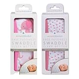 Top 10 Best Swaddle Miracle Blanket Reviews Comparison 7 Miracle Blanket Swaddle Wrap - Newborn Essential Baby Blanket - Soft Sleep Sack Ideal for Newborns and Infants (Coral Hearts and Pink Elephants)