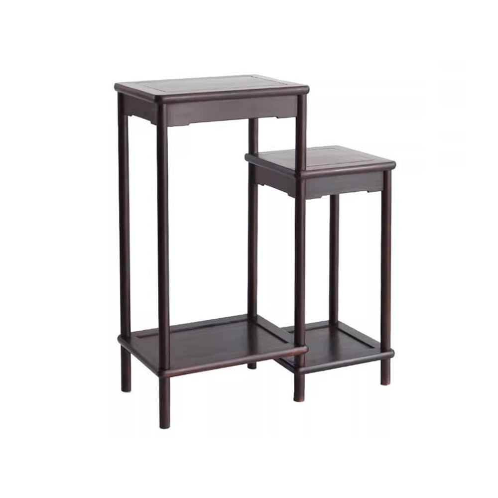 birene Vase Stand Indoor Living Room Chinese Flower Rack, Redwood High Low Combination Bonsai Base