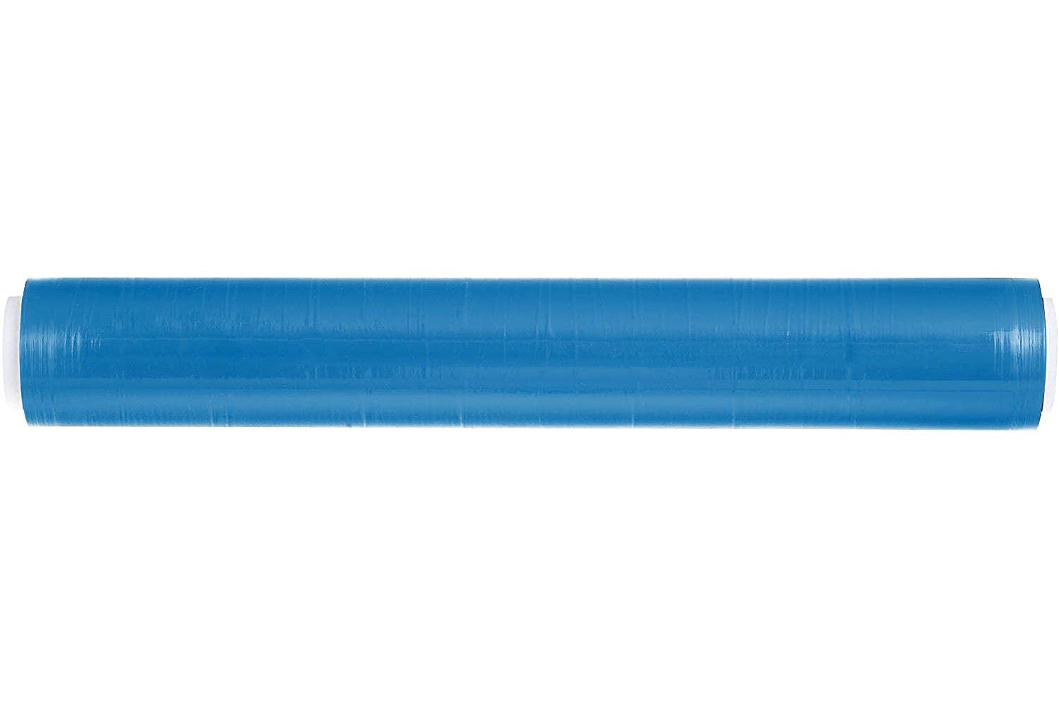 OFITURIA Film para Embalar 50 cm de Ancho y Estirable Hasta 300 Metros de Longitud – Rollo de Film Elástico Manual para Embalaje Industrial (Azul, 3)