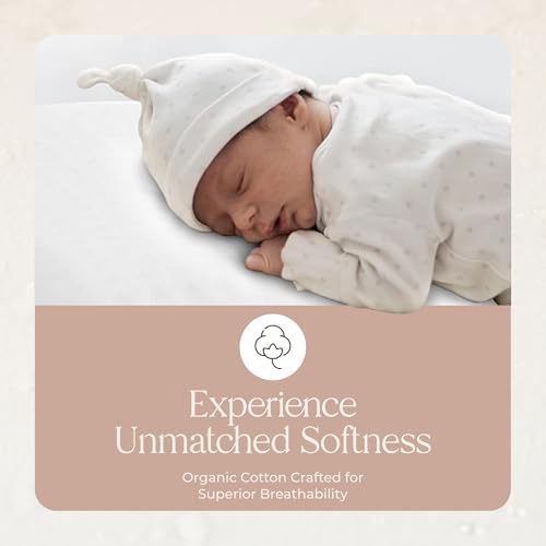 Image of Organic Cotton Pillow Protector Standard Size - 100% Cotton GOTS Certified Pillow Case Protector with Zipper - Hypoallergenic Machine Washable Edge Piping & Breathable Cover - 2 Pack (White, Standard)