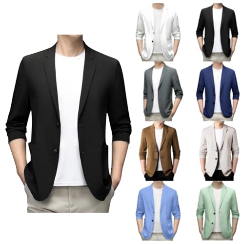 Thin Men Blazer Ice Silk Breathable Casual Coats Plus Size Suit Jacket Light Blazers Mens Blazers & Suit Jackets