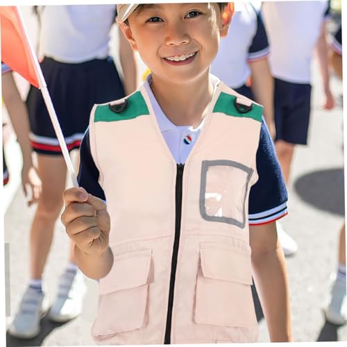 2pcs Boy Girl Cosplay Explorer Vest for Outdoor Adventures Comfortable and Breathable for Festivals and Stage for Young Adventurers3